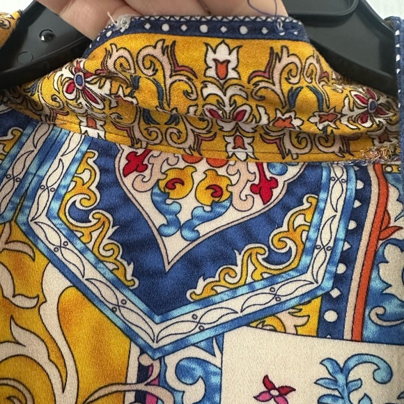 Haute Hippie Reversible Psychedelic Print Long Kimono Duster Caftan - Picture 5 of 5